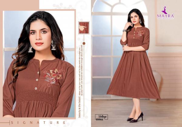 mayra vintage viscose designer exclusive kurti collection